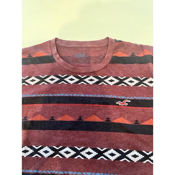 Hollister Mens Size Small Aztec Print Long Sleeve Shirt Western - Picture 2 of 4